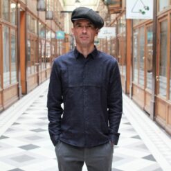 jagvi chemise hidden shirt camel navy 01