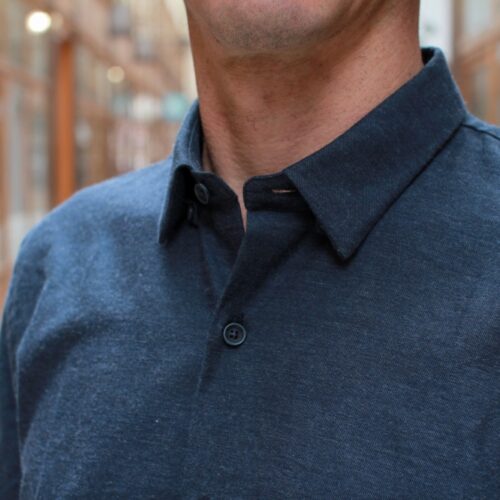 jagvi chemise hidden shirt flanelle navy 02