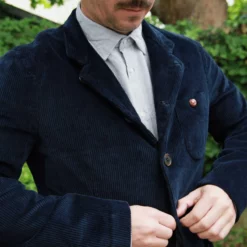 Luis_Trenker_veste_col_officier_sandro_velours_navy_3