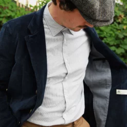 Luis_Trenker_veste_col_officier_sandro_velours_navy_4