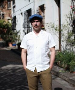 HANSEN_chemise_coton_jonny_white_dobby_DUKE_STORE_PARIS