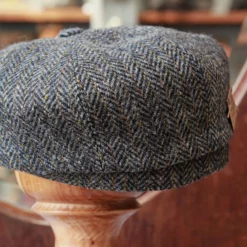 stetson_casquette_haterras_Harris_tweed_bleu_2