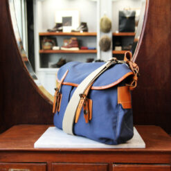 Musette M toile coton - Bleu marin – Image 2