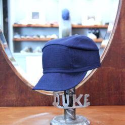 Hansen_Eskild_casquette_mecanicien_armée_waffle_indigo_duke_store_paris