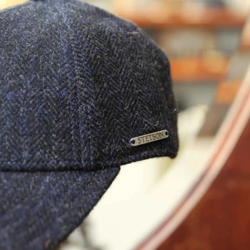 Stetson_casquette_baseball_tweed_chevrons_navy_2