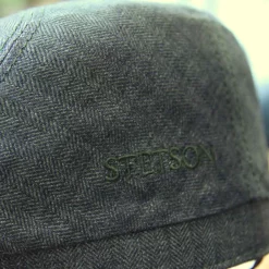 Stetson_casquette_6_pans_chevrons_lin_Olive_3