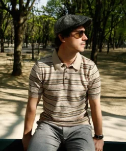 FOLK 1 -  POLO MANCHES COURTES - Beige