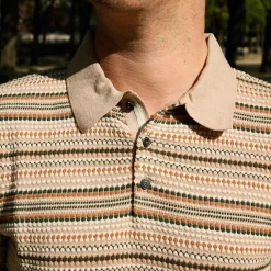 CASA_ISAAC_short_sleeve_polo_folk1_Beige_2