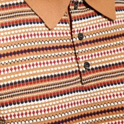 CASA_ISAAC_short_sleeve_polo_folk1_Ochre_2