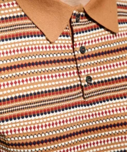 CASA_ISAAC_short_sleeve_polo_folk1_Ochre_2