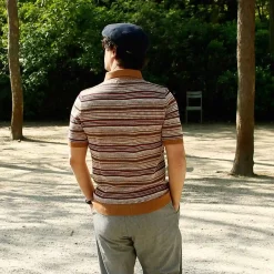 CASA_ISAAC_short_sleeve_polo_folk1_Ochre_4