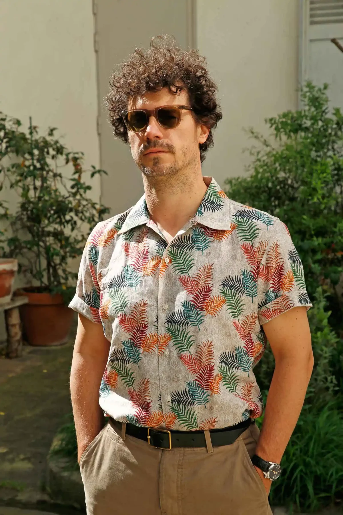 ALTEM_FLOWER_chemise_manches_courtes_Dustin_floral_beige_1