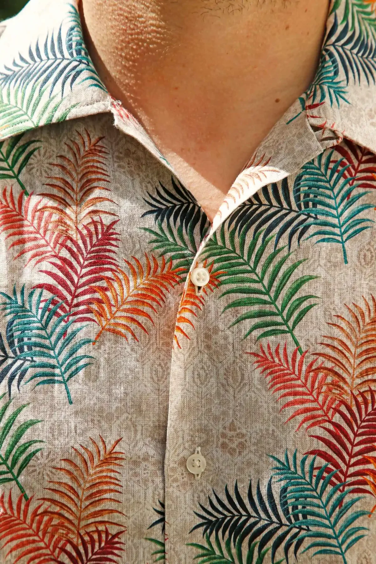 ALTEM_FLOWER_chemise_manches_courtes_Dustin_floral_beige_2