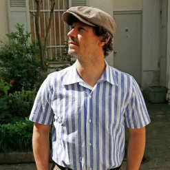 ALTEM_FLOWER_chemise_manches_courtes_Dustin_stripes_bleu_1
