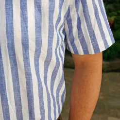 ALTEM_FLOWER_chemise_manches_courtes_Dustin_stripes_bleu_3