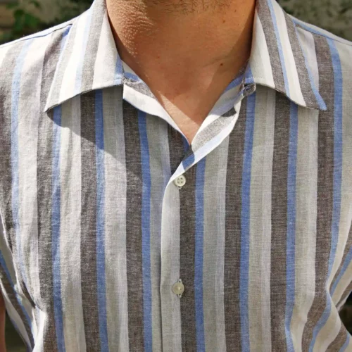 ALTEM_FLOWER_chemise_manches_courtes_Dustin_stripes_tricolor_2