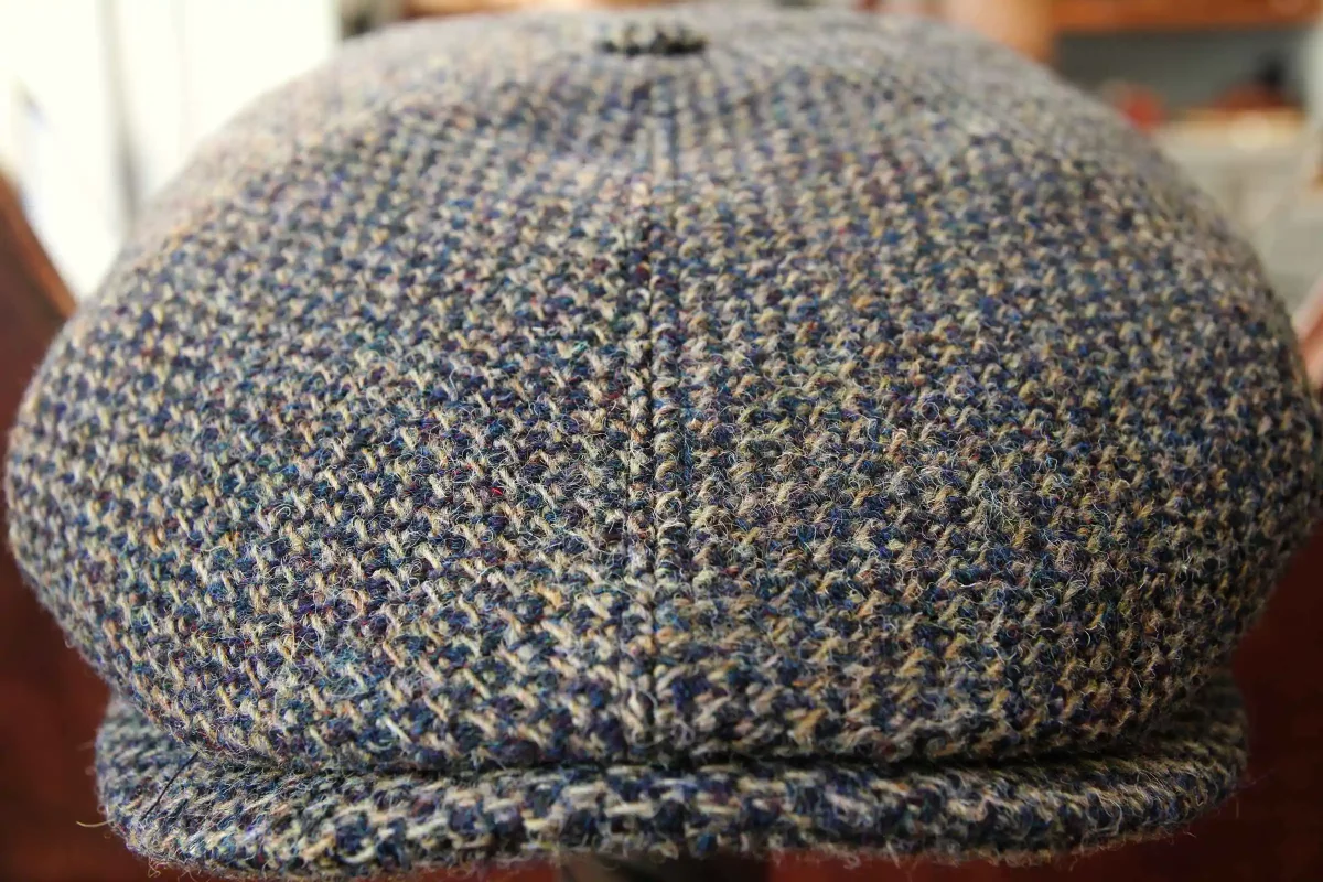 STETSON_casquette_6_panel_harris_tweed_blue_4