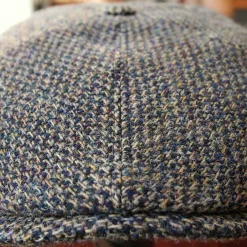 STETSON_casquette_6_panel_harris_tweed_blue_4