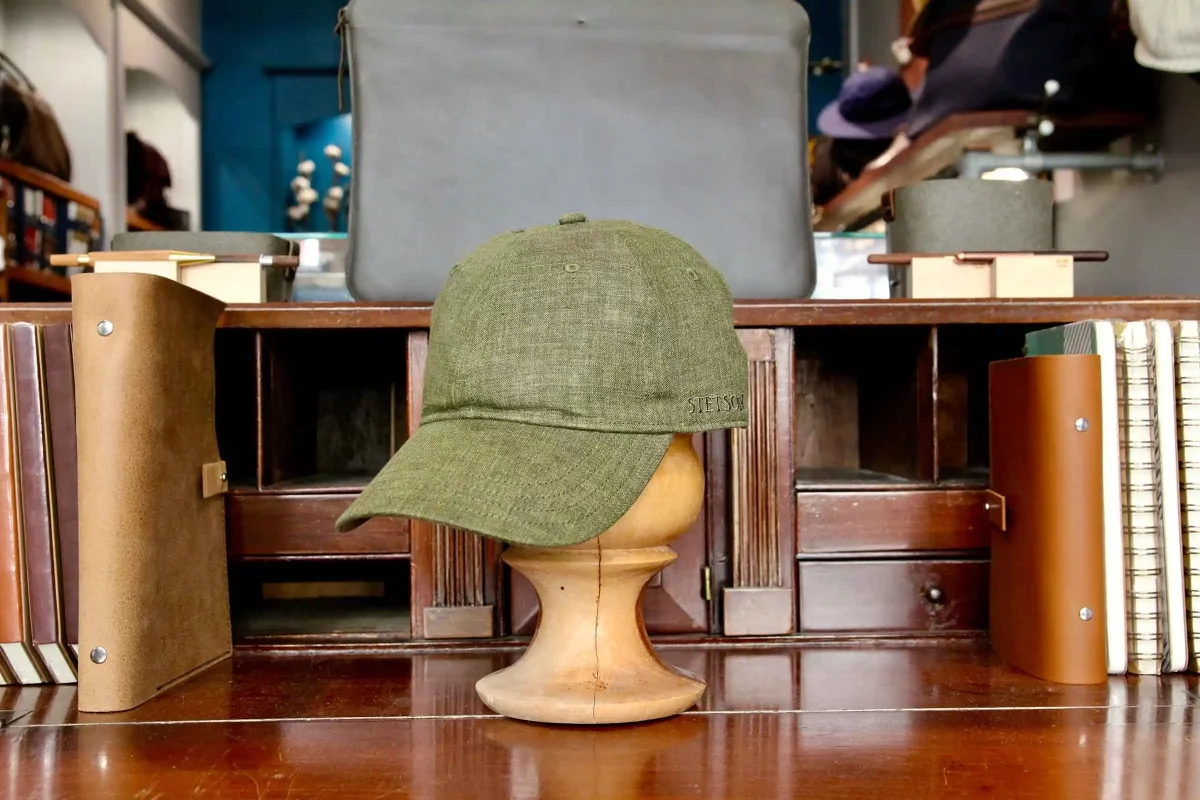 dukestore_paris_stetson_casquette_baseball_lin_olive_1