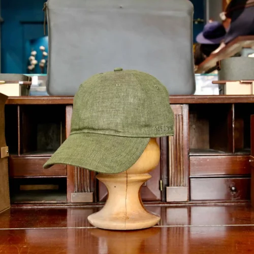 dukestore_paris_stetson_casquette_baseball_lin_olive_1